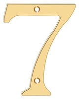 Deltana 4" Numbers; Solid Brass; Deltana