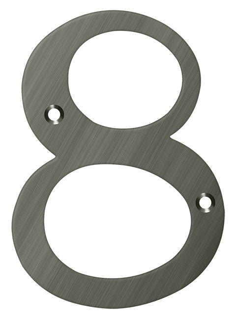 Deltana 4" Numbers; Solid Brass; Deltana