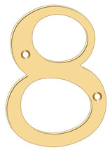 Deltana 4" Numbers; Solid Brass; Deltana