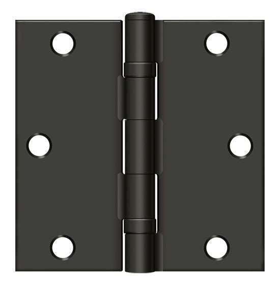 Deltana 3-1/2" x 3-1/2" Square Corner Ball Bearing Hinge Deltana