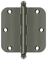 Deltana 3-1/2" x 3-1/2" x 5/8" Radius Hinge; with Ball Tips; Deltana