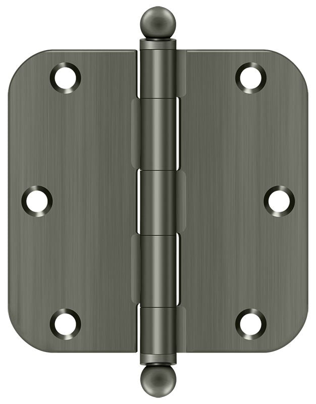 Deltana 3-1/2" x 3-1/2" x 5/8" Radius Hinge; with Ball Tips; Deltana