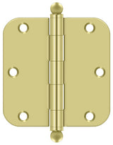 Deltana 3-1/2" x 3-1/2" x 5/8" Radius Hinge; with Ball Tips; Deltana