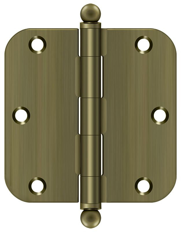 Deltana 3-1/2" x 3-1/2" x 5/8" Radius Hinge; with Ball Tips; Deltana