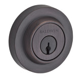 Baldwin Reserve Single Cylinder Contemporary Round Deadbolt with 6AL Latch and Dual Strike Baldwin Reserve