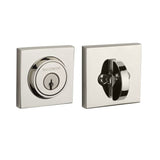 Baldwin Reserve Single Cylinder Contemporary Square Deadbolt with 6AL Latch and Dual Strike Baldwin Reserve