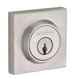 Baldwin Reserve Single Cylinder Contemporary Square Deadbolt with 6AL Latch and Dual Strike Baldwin Reserve