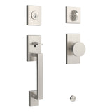 Baldwin Reserve Single Cylinder La Jolla Handleset Contemporary Knob Contemporary 5" Rose with 6AL Latch and Dual Strike Baldwin Reserve