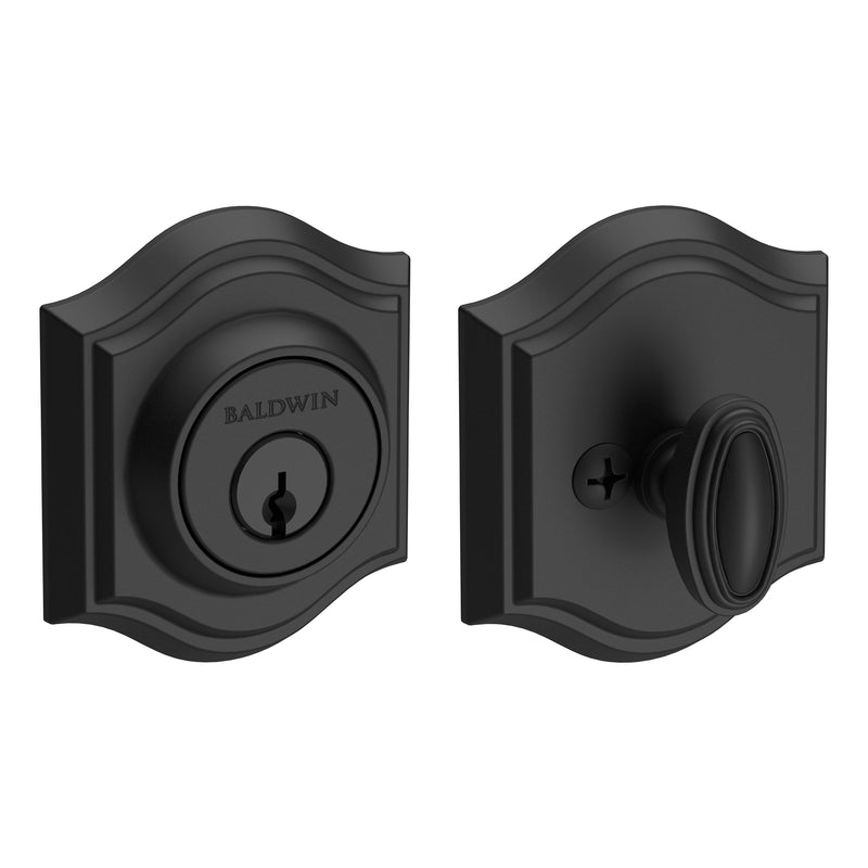 Baldwin Reserve Single Cylinder Traditional Arch Deadbolt with 6AL Latch and Dual Strike Baldwin Reserve