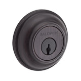 Baldwin Reserve Single Cylinder Traditional Round Deadbolt with 6AL Latch and Dual Strike Baldwin Reserve