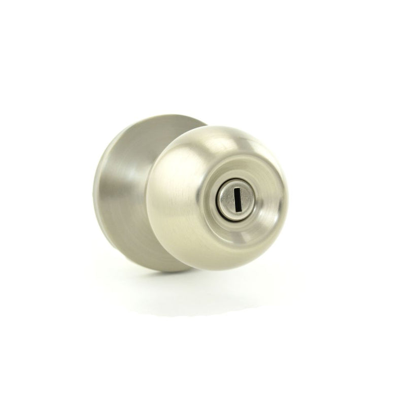 Safelock Regina Knob Privacy Lock with New Chassis with RCAL Latch and RCS Strike Safelock