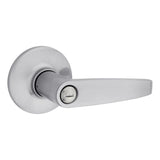 Safelock Winston Lever Round Rose Push Button Privacy Lock with RCAL Latch and RCS Strike Kwikset