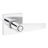 Safelock Winston Lever Square Rose Push Button Privacy Lock with RCAL Latch and RCS Strike Kwikset