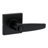 Safelock Winston Lever Square Rose Push Button Privacy Lock with RCAL Latch and RCS Strike Kwikset