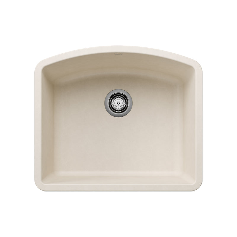 Blanco Diamond SILGRANIT 24" Single Bowl Undermount Kitchen Sink Blanco