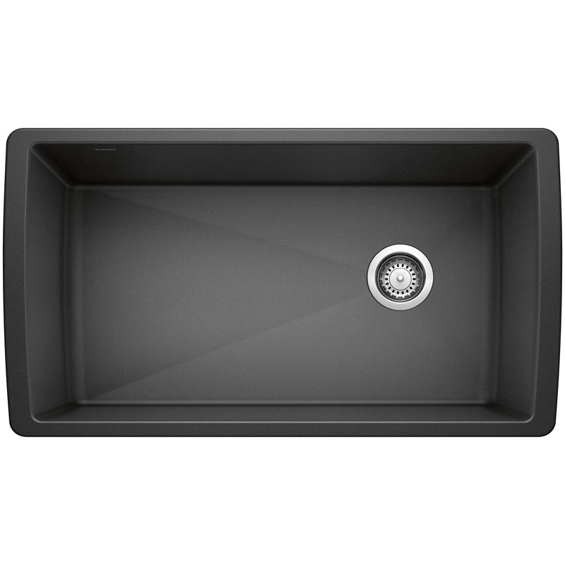 Blanco Diamond SILGRANIT 33" Super Single Undermount Kitchen Sink Blanco