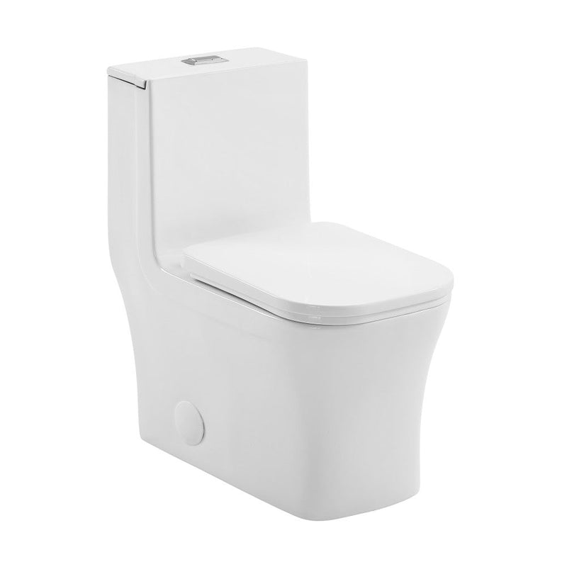 Swiss Madison Concorde One Piece Square Toilet Dual Flush 1.1/1.6 gpf with 10" Rough In Swiss Madison