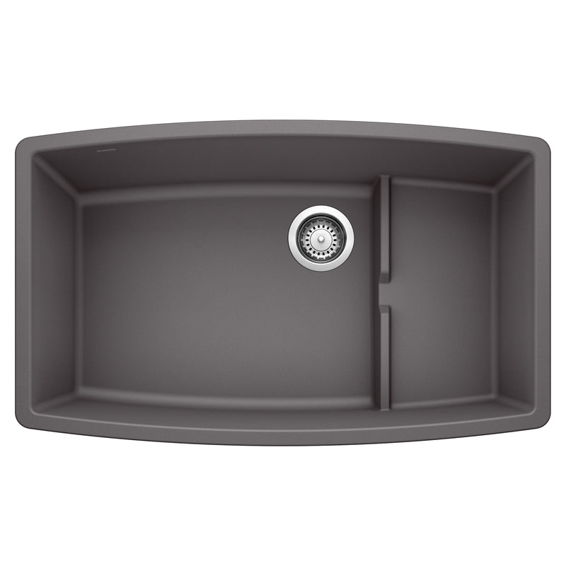 Blanco Performa Cascade SILGRANIT 32" Single Bowl Undermount Kitchen Sink with Colander Blanco