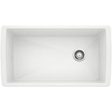 Blanco Diamond SILGRANIT 33" Super Single Undermount Kitchen Sink Blanco