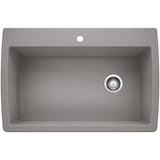 Blanco Diamond SILGRANIT 33.5" Super Single Dual Mount Kitchen Sink Blanco