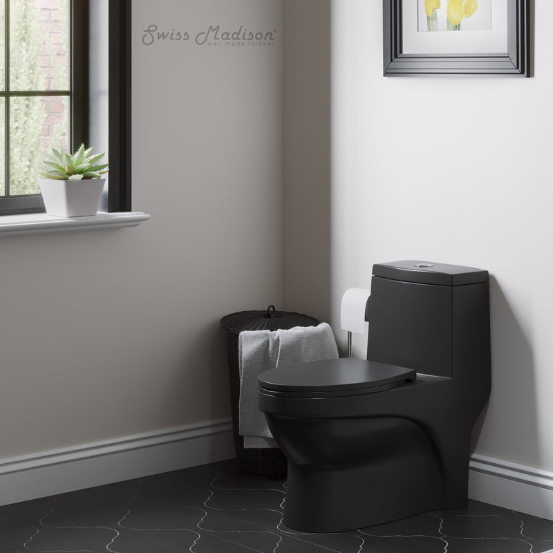 Swiss Madison Virage One Piece Elongated Dual Flush Toilet 1.1/1.6 gpf Swiss Madison