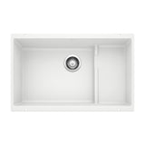 Blanco Precis Cascade SILGRANIT 29" Single Bowl Undermount Kitchen Sink with Colander Blanco