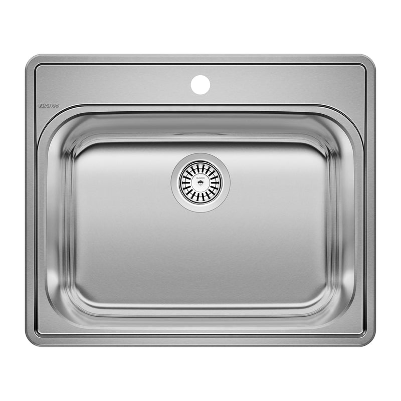 Blanco Essential 25" Single Bowl Drop-In Stainless Steel Laundry Sink - 1 Hole Blanco