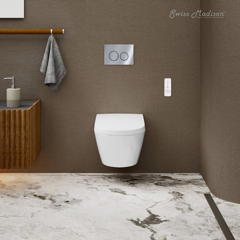 Swiss Madison Hugo Smart Wall-Hung Toilet with Bidet Bundle (SM-ST080, SM-WCB02)