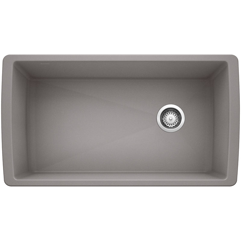 Blanco Diamond SILGRANIT 33" Super Single Undermount Kitchen Sink Blanco