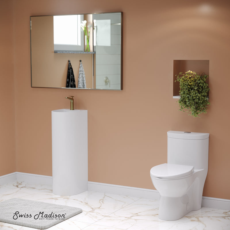 Swiss Madison Sublime One Piece Elongated Toilet with Touchless Retrofit Dual Flush 1.1/1.6 gpf