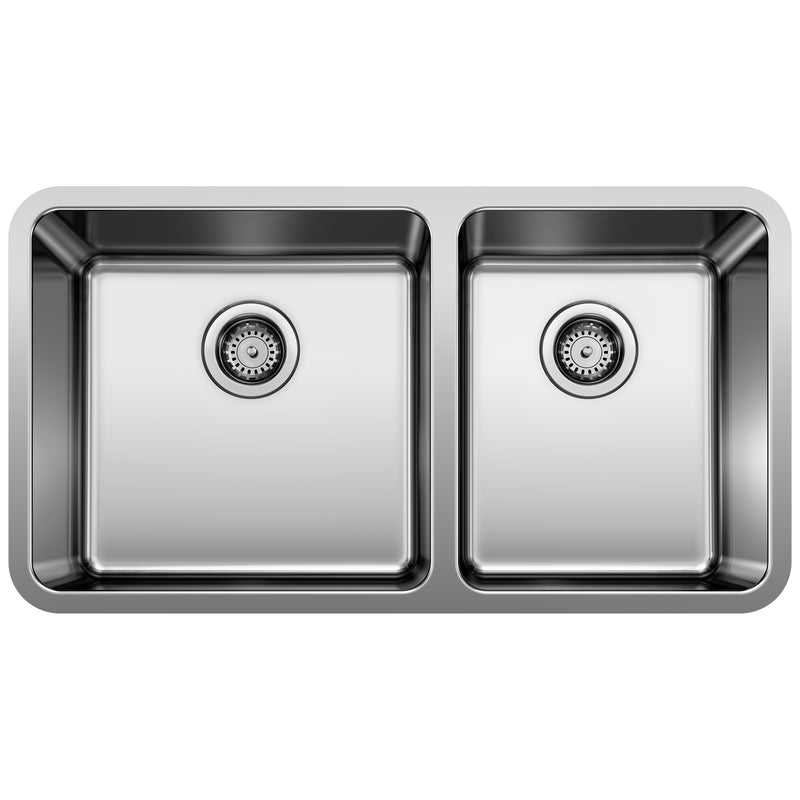 Blanco Formera 33" 60/40 Double Bowl Undermount Stainless Steel Kitchen Sink Blanco