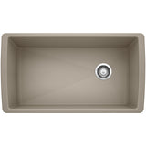 Blanco Diamond SILGRANIT 33" Super Single Undermount Kitchen Sink Blanco