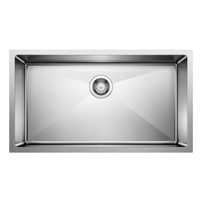 Blanco Cuvee R15 32" Single Bowl Undermount Stainless Steel Kitchen Sink Blanco