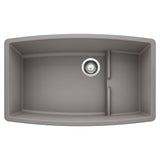 Blanco Performa Cascade SILGRANIT 32" Single Bowl Undermount Kitchen Sink with Colander Blanco