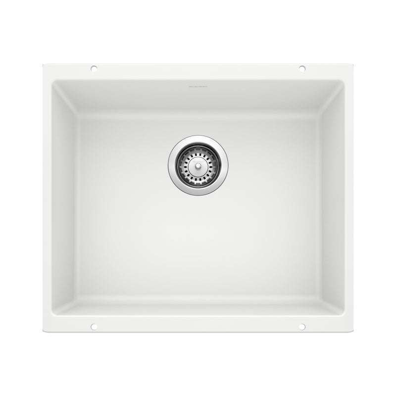 Blanco Precis SILGRANIT 21" Single Bowl Undermount Kitchen Sink Blanco