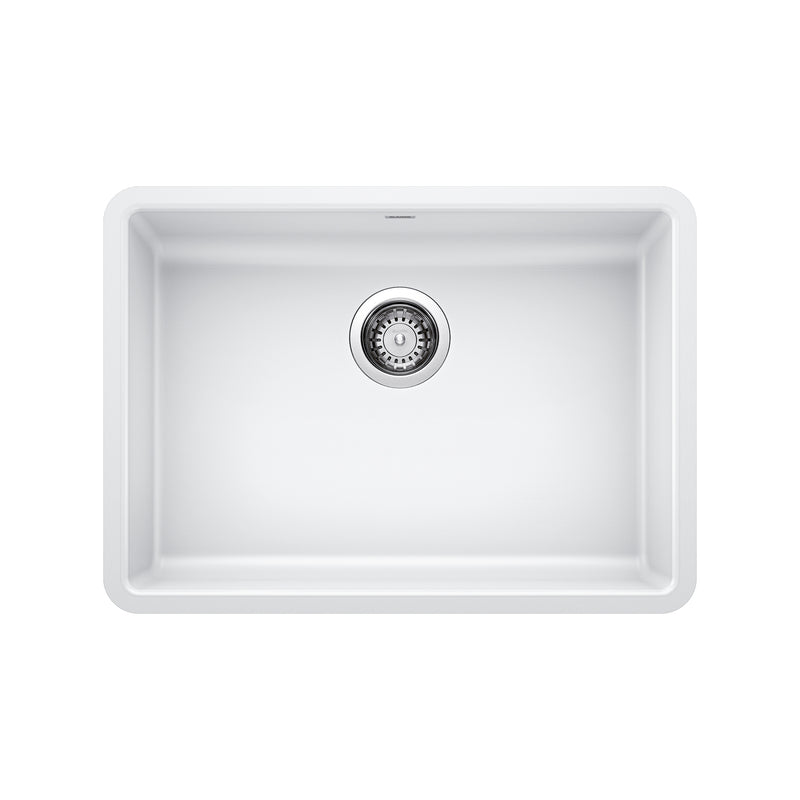 Blanco Precis SILGRANIT 25" ADA Single Bowl Undermount Kitchen Sink Blanco