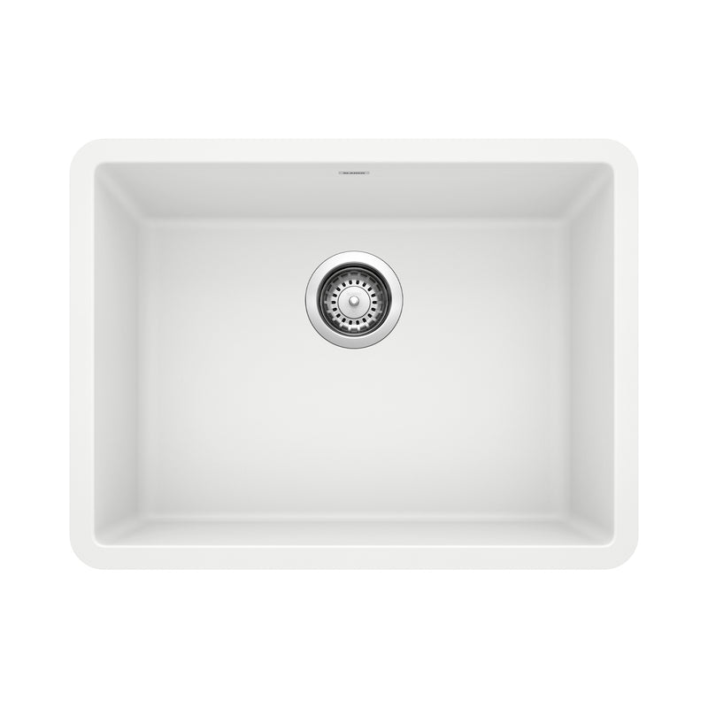 Blanco Precis SILGRANIT 24" Single Bowl Undermount Kitchen Sink Blanco