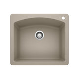 Blanco Diamond SILGRANIT 25" Single Bowl Dual Mount Kitchen Sink Blanco