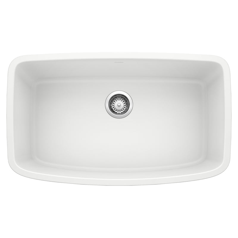 Blanco Valea SILGRANIT 32" Super Single Undermount Kitchen Sink Blanco