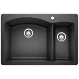 Blanco Diamond SILGRANIT 33" 70/30 Double Bowl Dual Mount Kitchen Sink Blanco