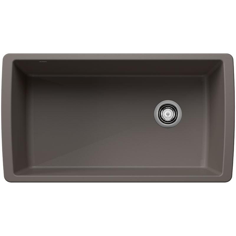 Blanco Diamond SILGRANIT 33" Super Single Undermount Kitchen Sink Blanco