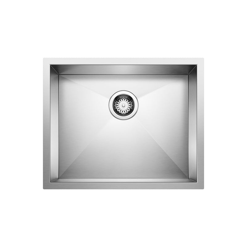 Blanco Quatrus R0 22" Single Bowl Undermount Stainless Steel Kitchen Sink Blanco