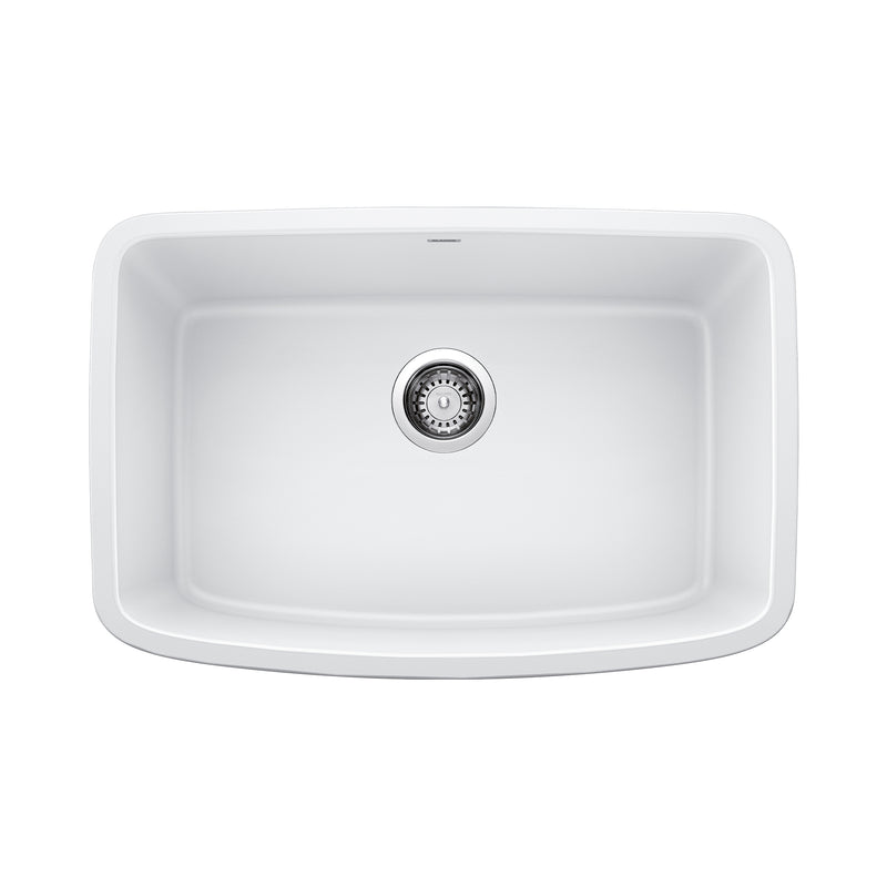 Blanco Valea SILGRANIT 27" Single Bowl Undermount Kitchen Sink Blanco