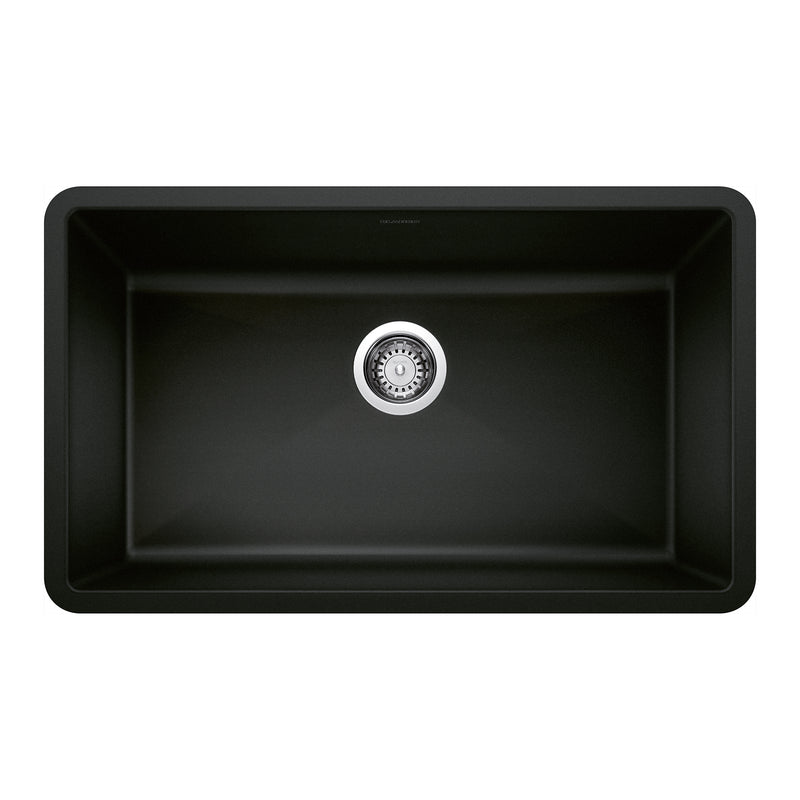 Blanco Precis SILGRANIT 32" Super Single Undermount Kitchen Sink Blanco