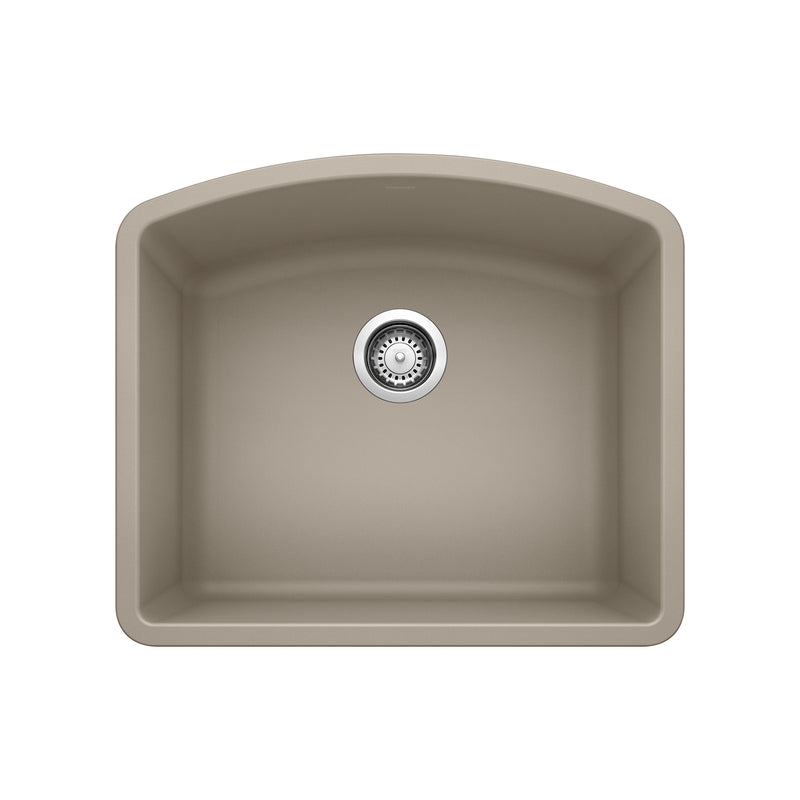 Blanco Diamond SILGRANIT 24" Single Bowl Undermount Kitchen Sink Blanco