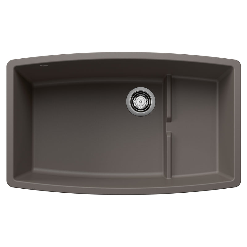 Blanco Performa Cascade SILGRANIT 32" Single Bowl Undermount Kitchen Sink with Colander Blanco