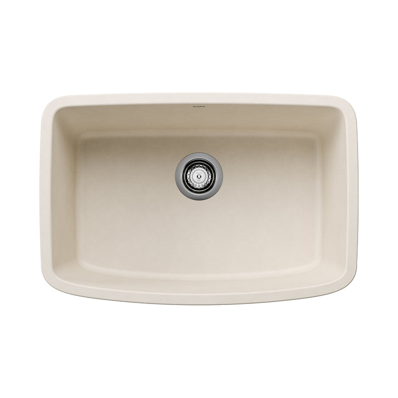 Blanco Valea SILGRANIT 27" Single Bowl Undermount Kitchen Sink Blanco