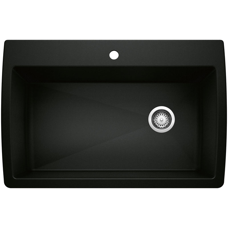 Blanco Diamond SILGRANIT 33.5" Super Single Dual Mount Kitchen Sink Blanco