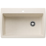 Blanco Diamond SILGRANIT 33.5" Super Single Dual Mount Kitchen Sink Blanco