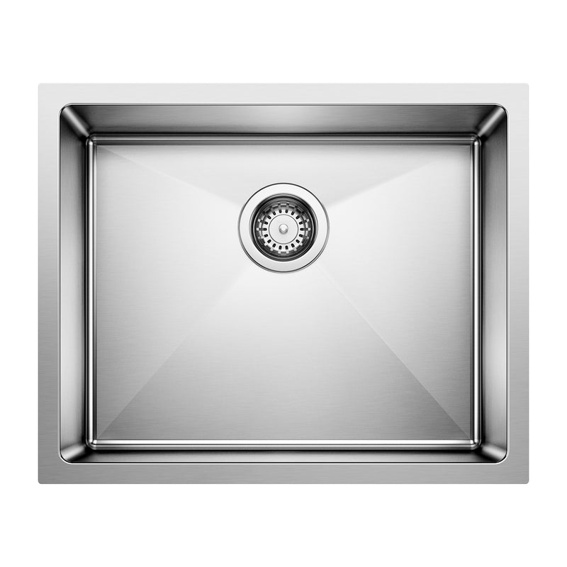 Blanco Quatrus R15 22" Single Bowl Undermount Stainless Steel Kitchen Sink Blanco